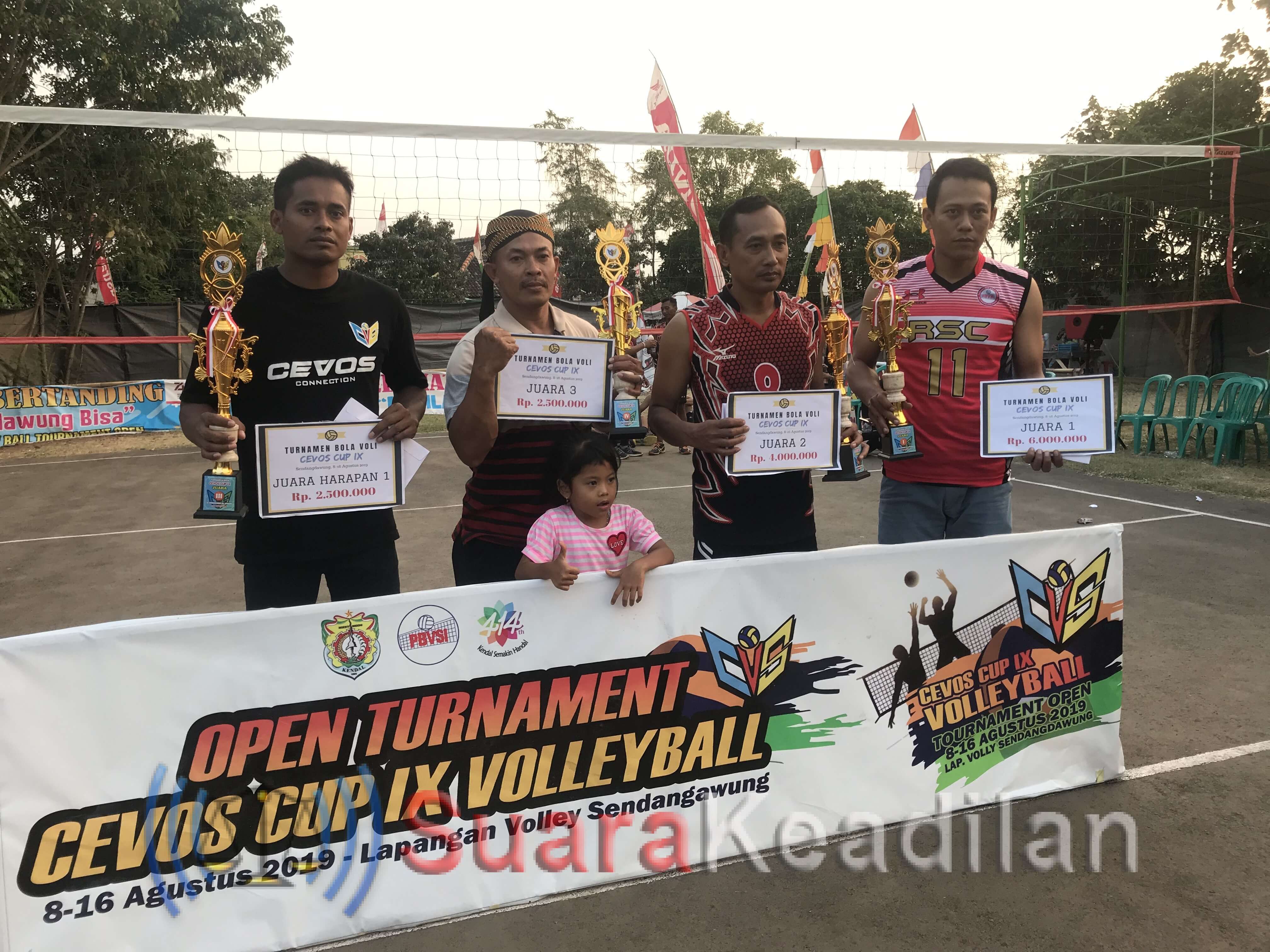 RSC Kaliwungu Selatan Juara Cevos Cup Volley Ball Tournamen Open 2019