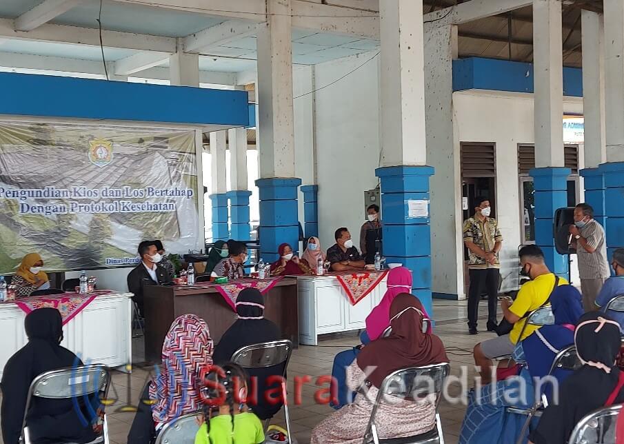 Bupati Dico Minta Pengundian Kios- Lapak Pasar Darurat Weleri, Berkeadilan