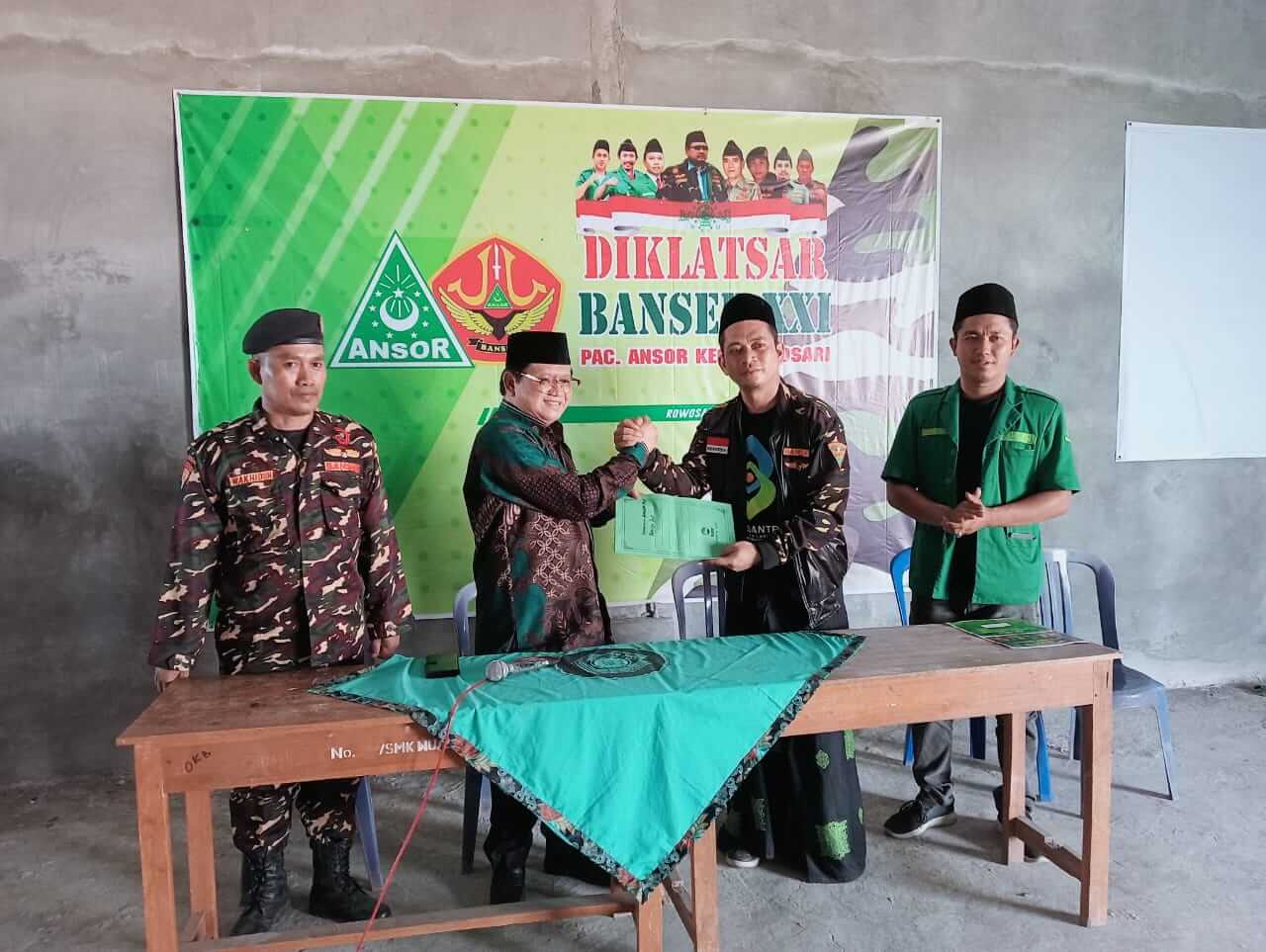 Mujib Rohmat Hadiri Pembaretan Banser Di Rowosari
