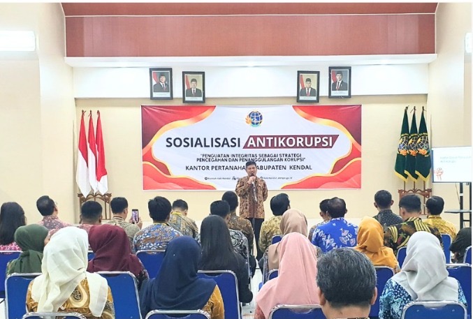 Dorong Budaya Antikorupsi, Kantah Kendal Melaksanakan Sosialisasi Antikorupsil
