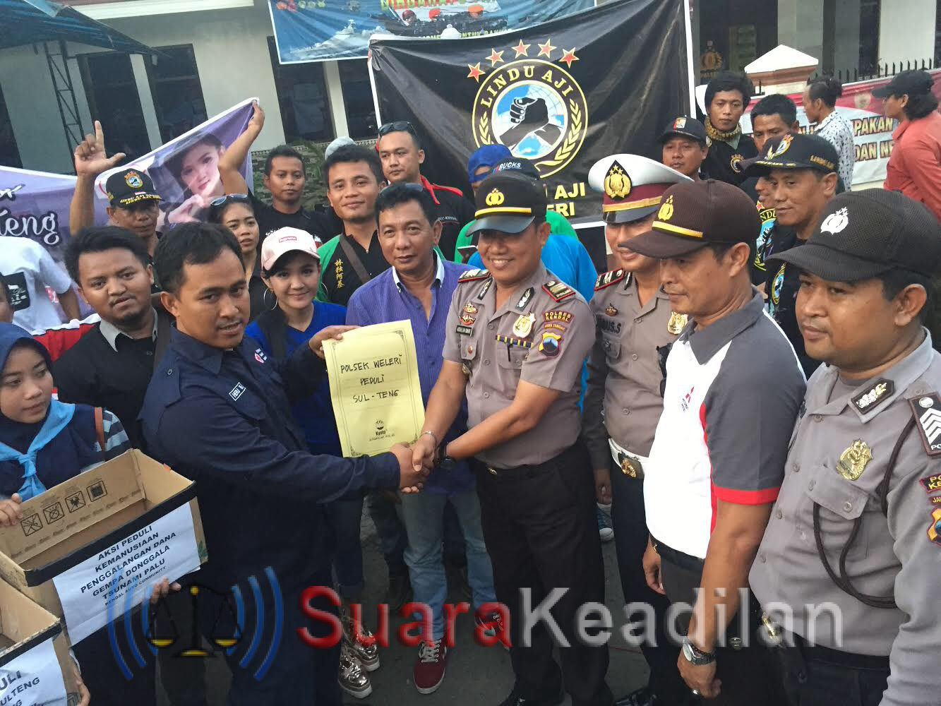 KAC-Polsek Weleri Galang Dana Bagi Korban Gempa Palu