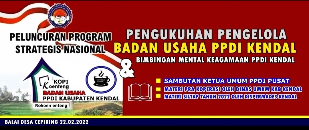 PPDI Kendal Kukuhkan Badan Usaha Mulai Muk Hingga Kopi
