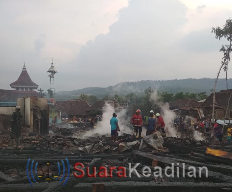 Korban Kebakaran Taruman Menjadi 35 Rumah 1 Mushola
