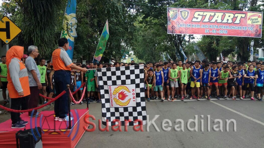 Sambut HUT 112 Kota Pekalongan, Pelajar dan Atlit Ikuti Lomba Lari 5K