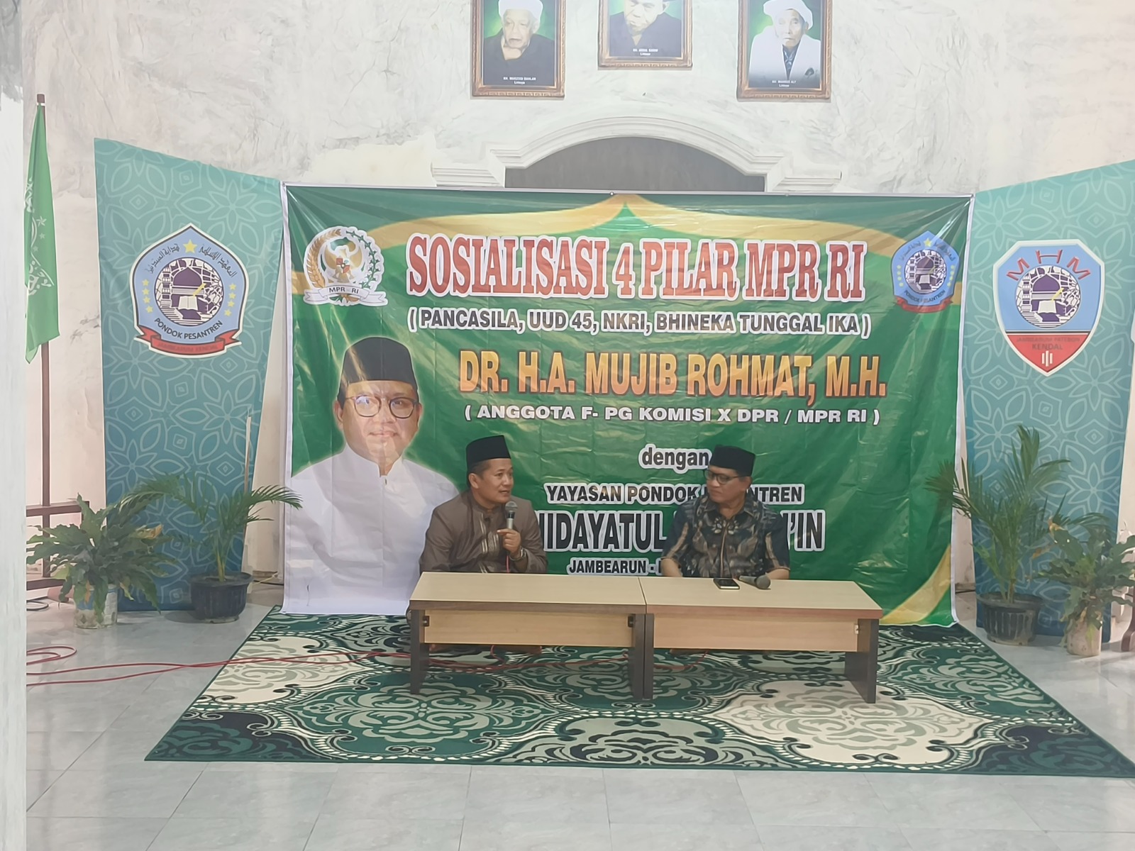 Santri Dan Pengasuh Ponpes Hidayatul Mubtadiin Diberikan Sosialisasi Empat Pilar Kebangsaan