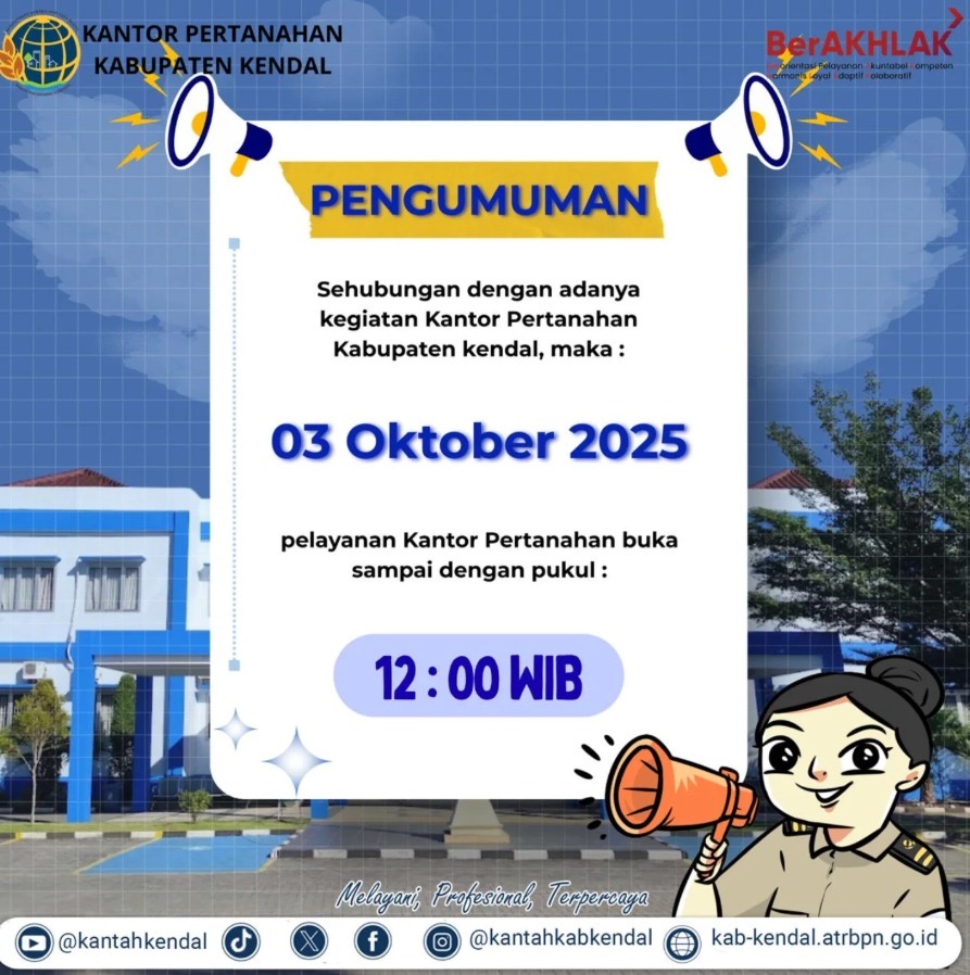 PENGUMUMAN LAYANAN PERTANAHAN
