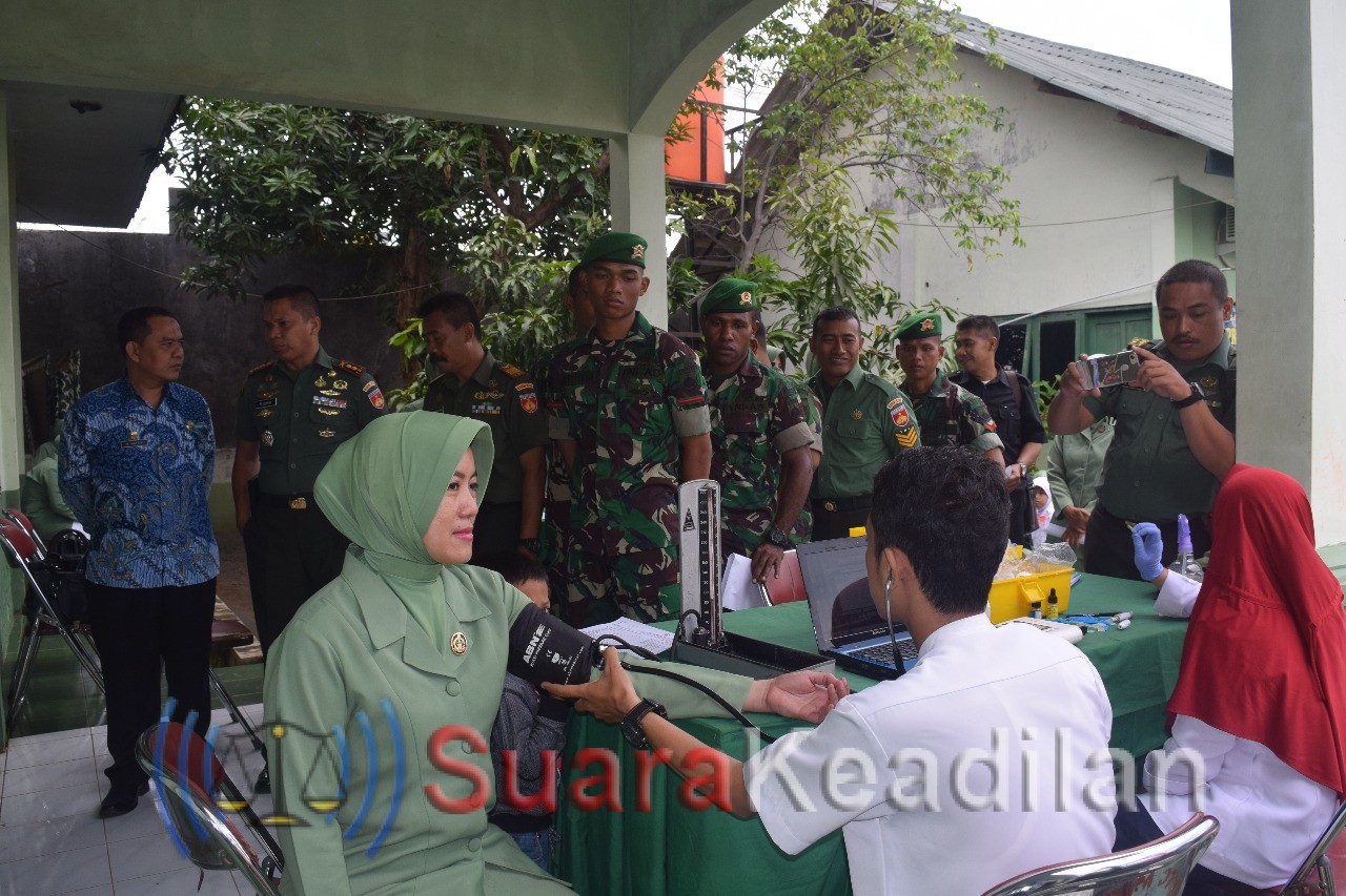 Kegiatan Sosial Donor Darah Meriahkan HUT Persit Ke-72 Kodim 0710