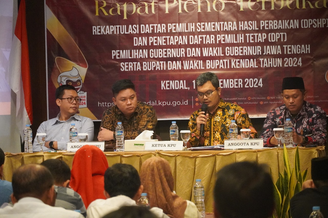 KPU Kendal Tetapkan DPT Pilgub-Pilbup 2024 Sejumlah 809.017 Pemilih