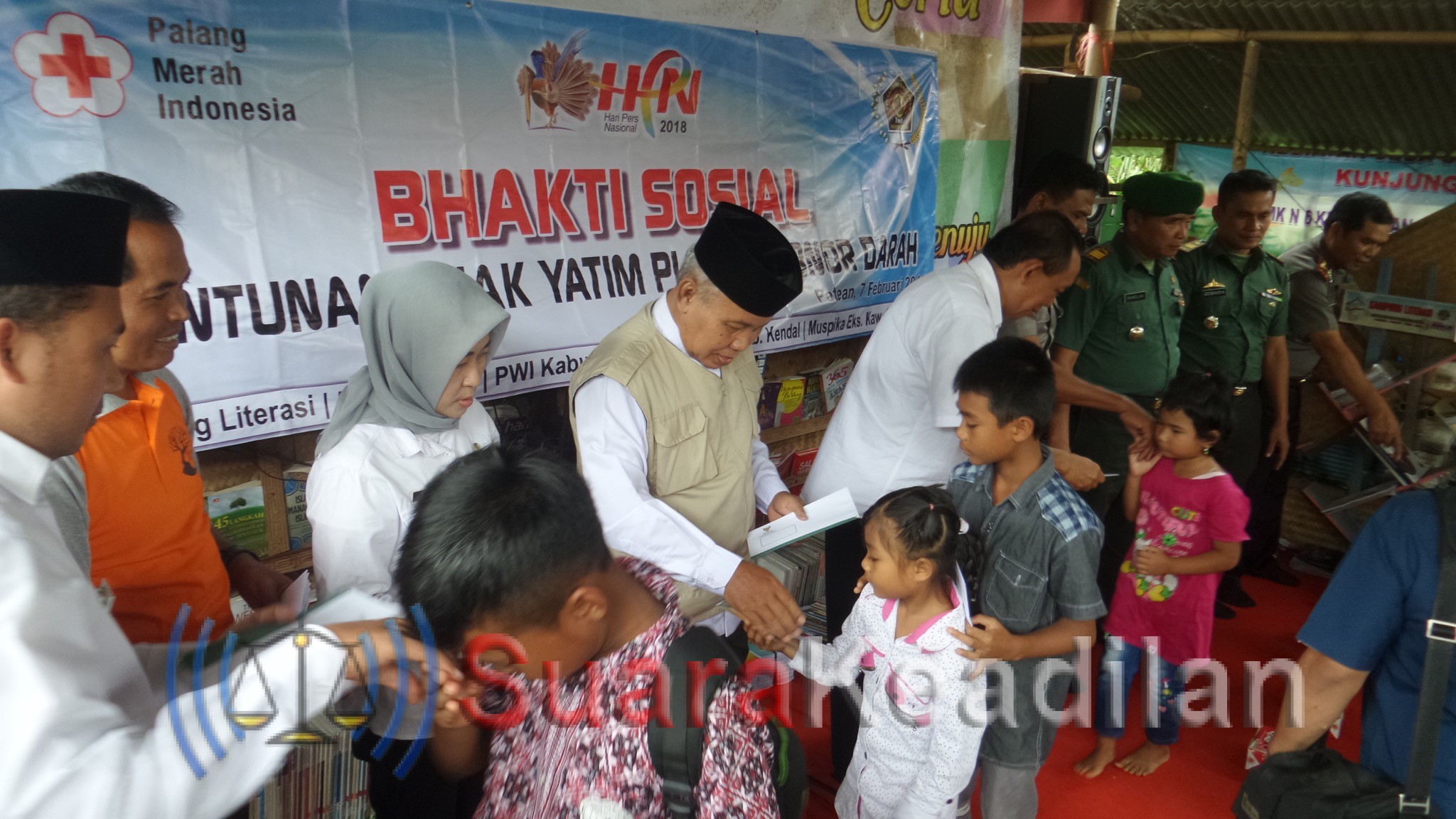 Meriahkan HPN, PWI Gelar Santunan Anak Yatim-Donor Darah