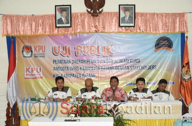 Jelang Pemilu KPU Batang tetapkan 5 Daerah pemilihan legislatif.