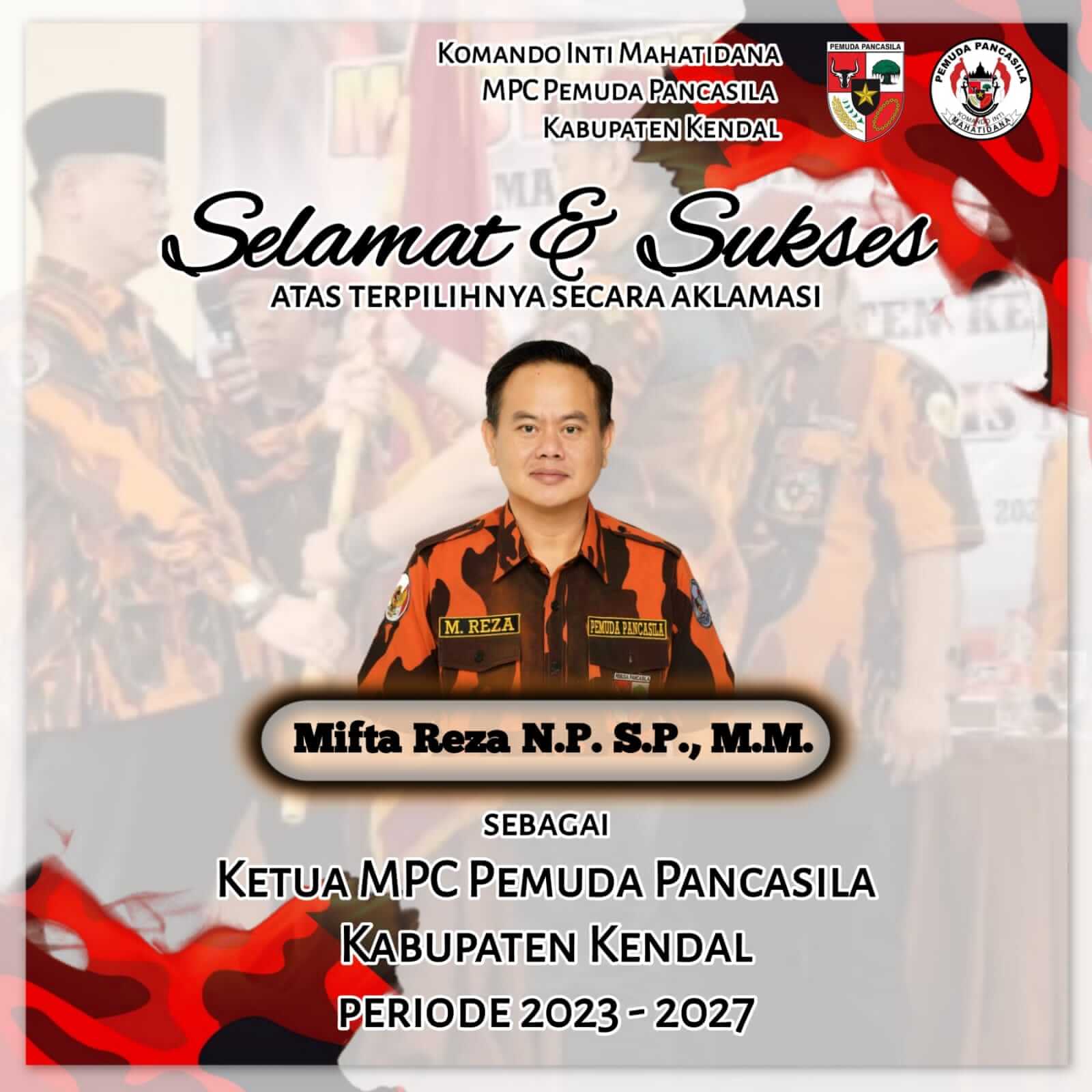 Mifta Reza Pimpin MPC Pemuda Pancasila Kendal, Periode 2023-2027,