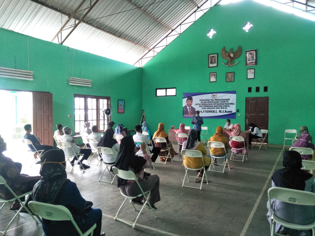 Sosialisasi Empat Pilar, Fadholi Ajak Warga Blimbing Laksanakan Protokoler Kesehatan