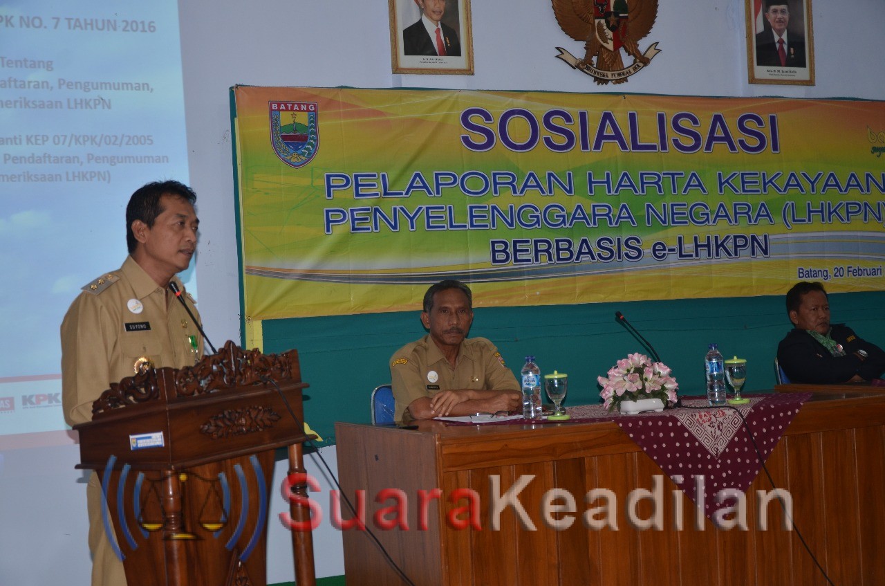 Suyono Perintahkan Pejabat Eselon II Batang Wajib Melaporkan Hasil Kekayaan