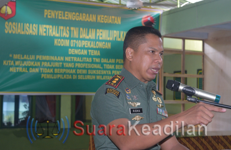 Dandim 0710 Pekalongan Tegaskan TNI harus jaga netralitas