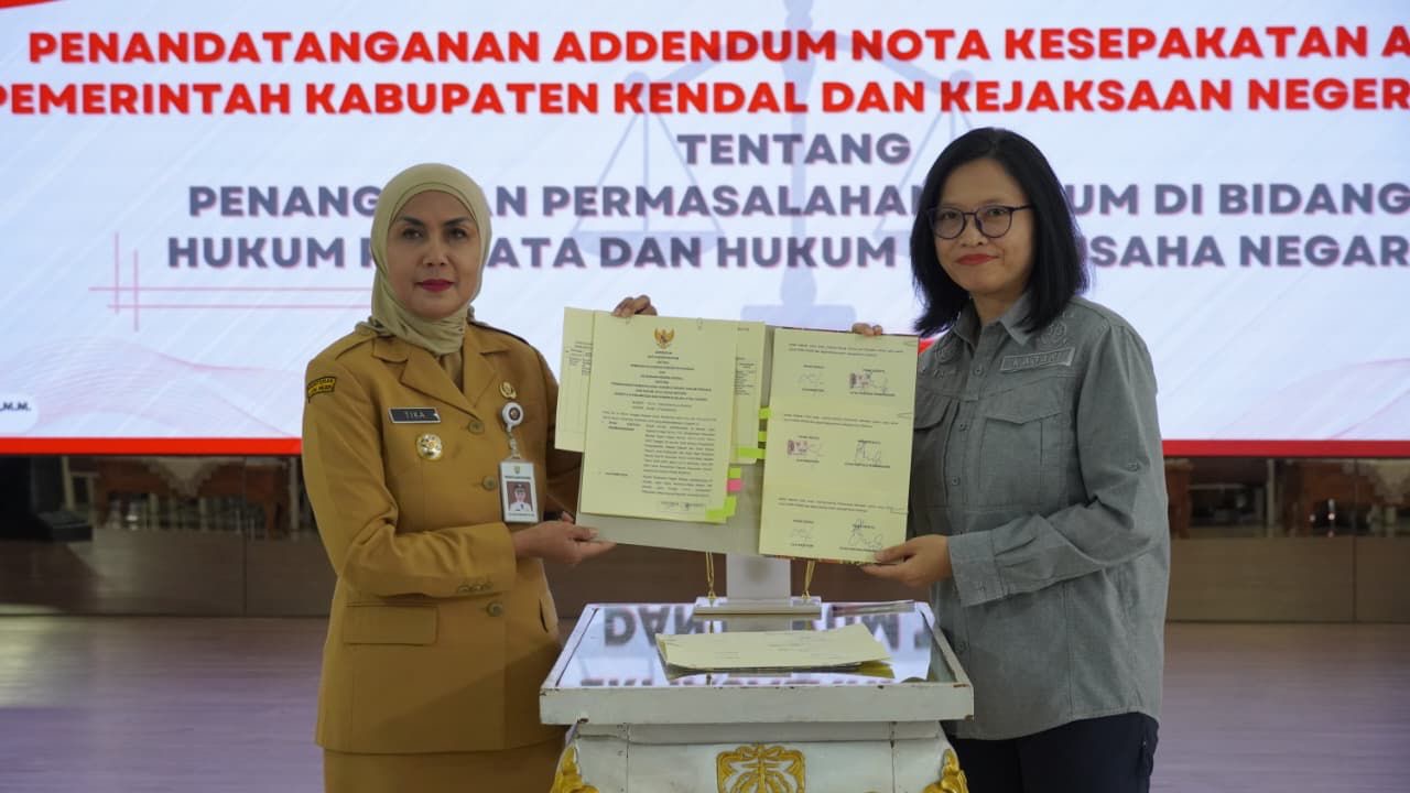 Pemkab-Kejari Kendal Teken Adendum Nota Kesepakatan Permasalahan Hukum Dan Datun