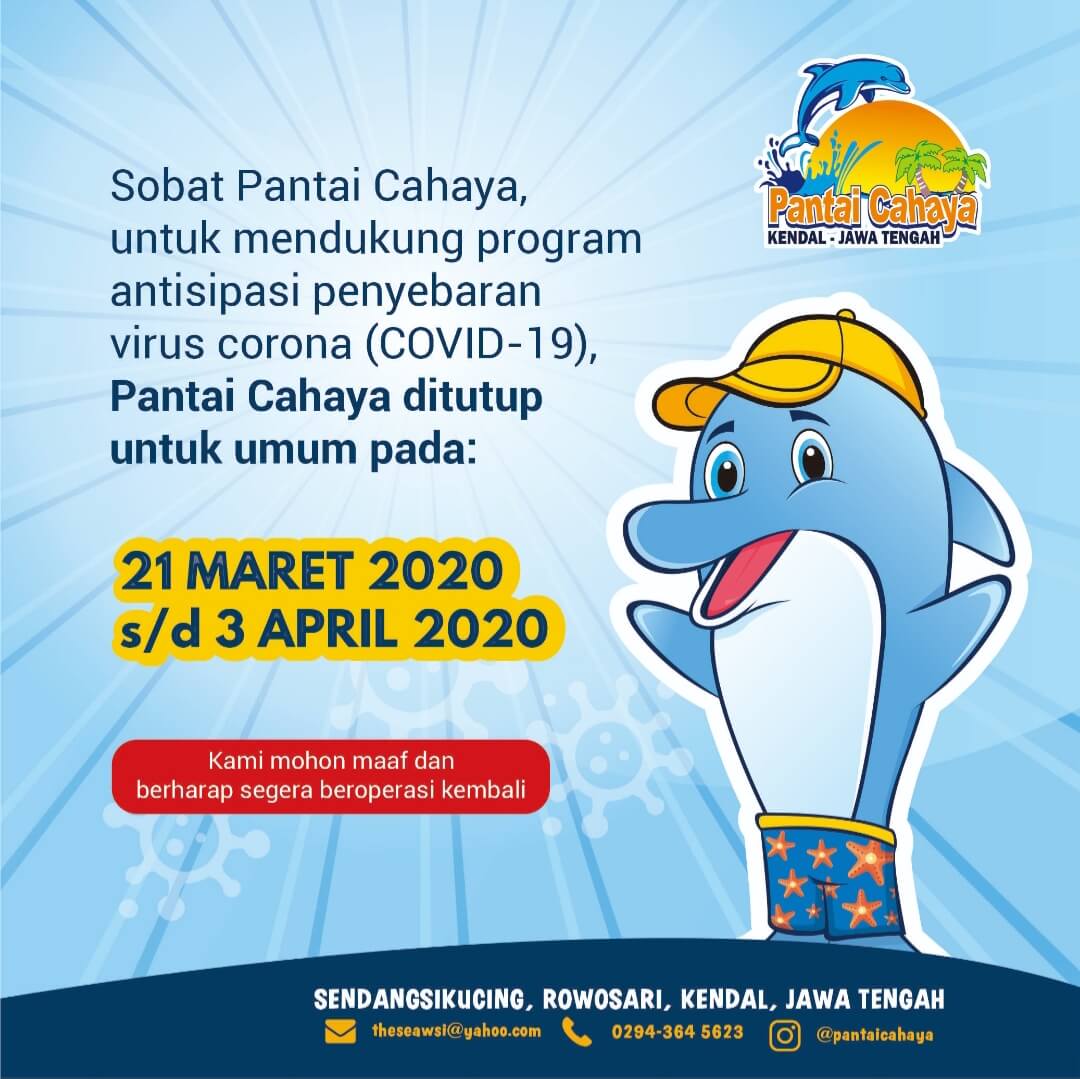 Dukung Program Pemerintah, Pantai Cahaya Tutup 21 Maret – 3 April