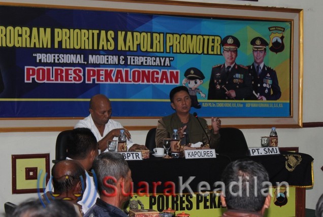 Kapolres Pekalongan Memediasi Antara Perwakilan 3 Desa Yang Terkena Dampak Pembangunan Jalan Tol Dengan Pihak PBTR Dan PT. SMJ