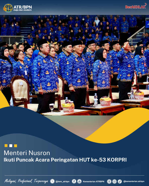 Menteri Nusron Ikuti Puncak Acara Peringatan HUT ke-53 KORPRI