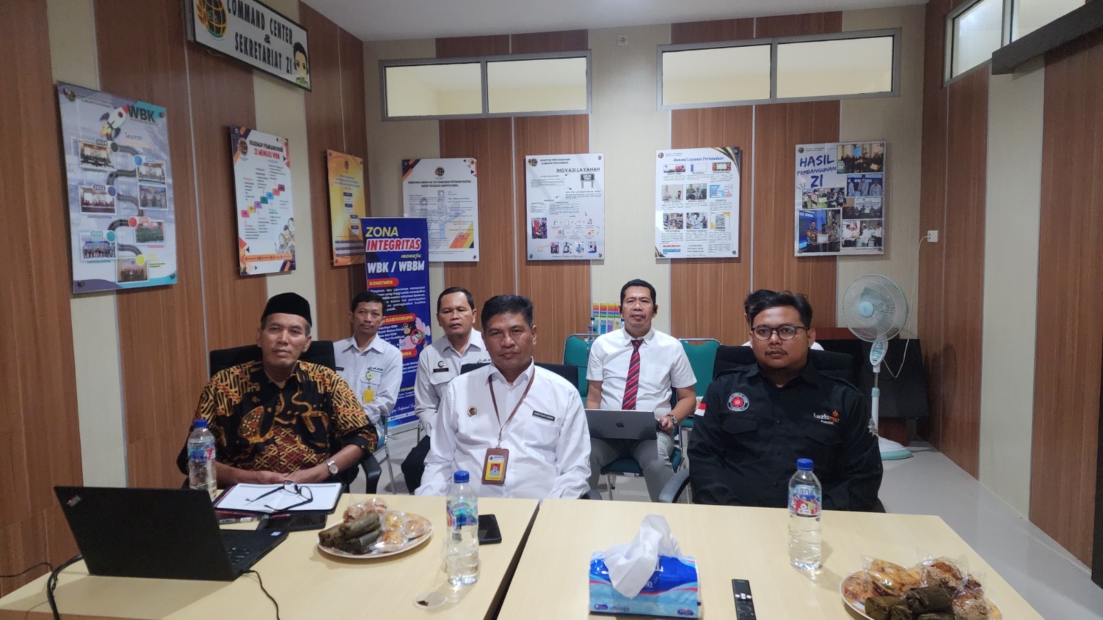 Dalam Rangka Percepatan Perstipikatan Tanah Wakaf di Kab. Kendal, Kantor Pertanahan Kab. Kendal Mengikuti Monev dari Kanwil BPN Jateng