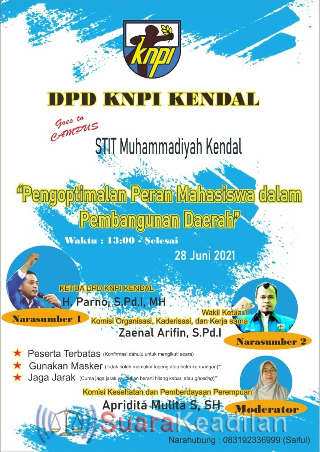 Goes To Campus, DPD KNPI Kendal Ajak Mahasiswa Optimalkan Peran Dalam Pembangunan Daerah