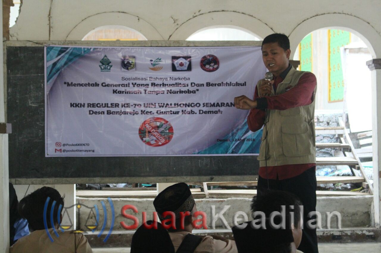 Posko 6 KKN UIN Walisongo Sosialisasikan Bahaya Narkoba di Banjarejo Demak