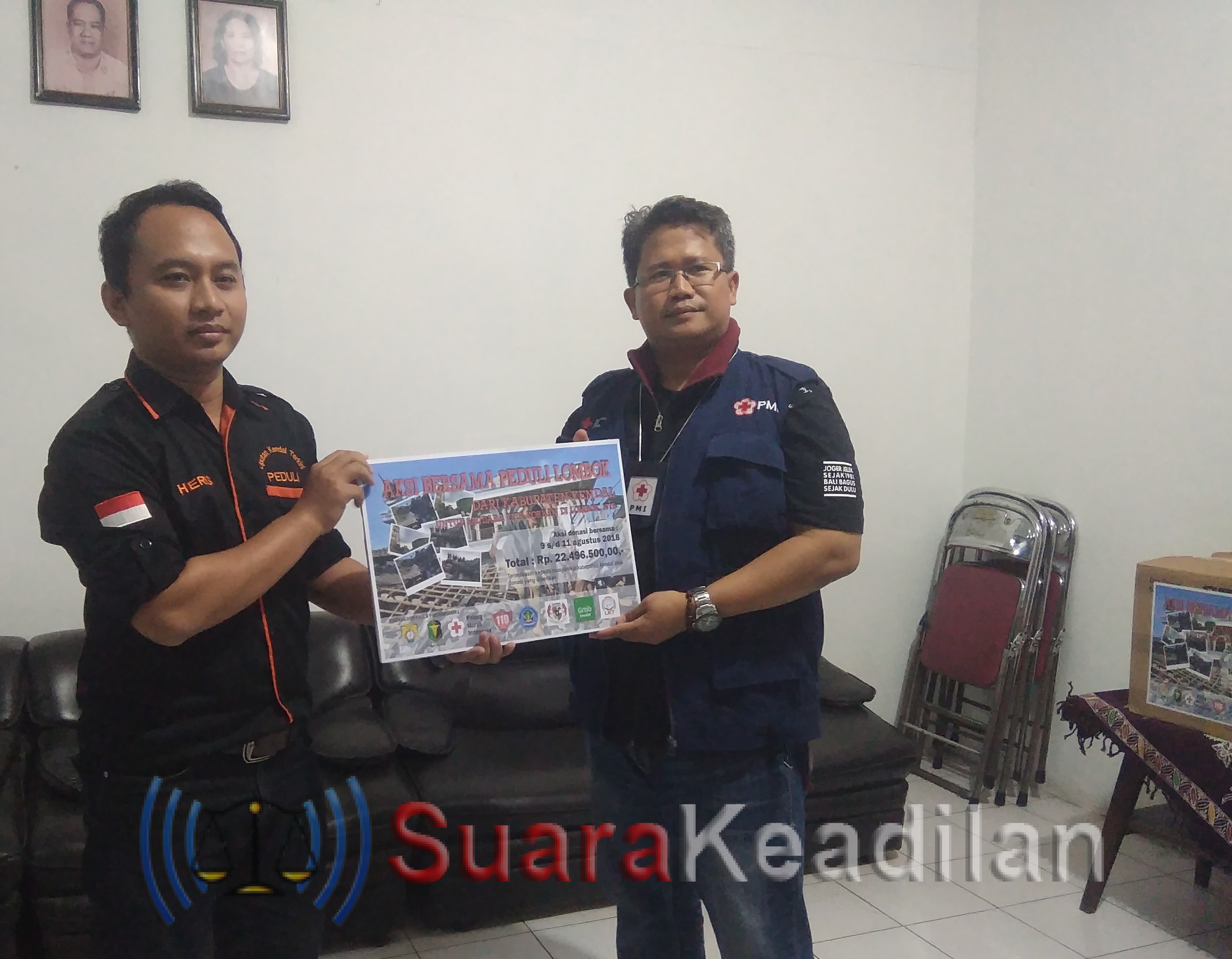 Galang Dana Korban Gempa Lombok, PMI Kendal Kumpulkan Rp 22,4 Juta