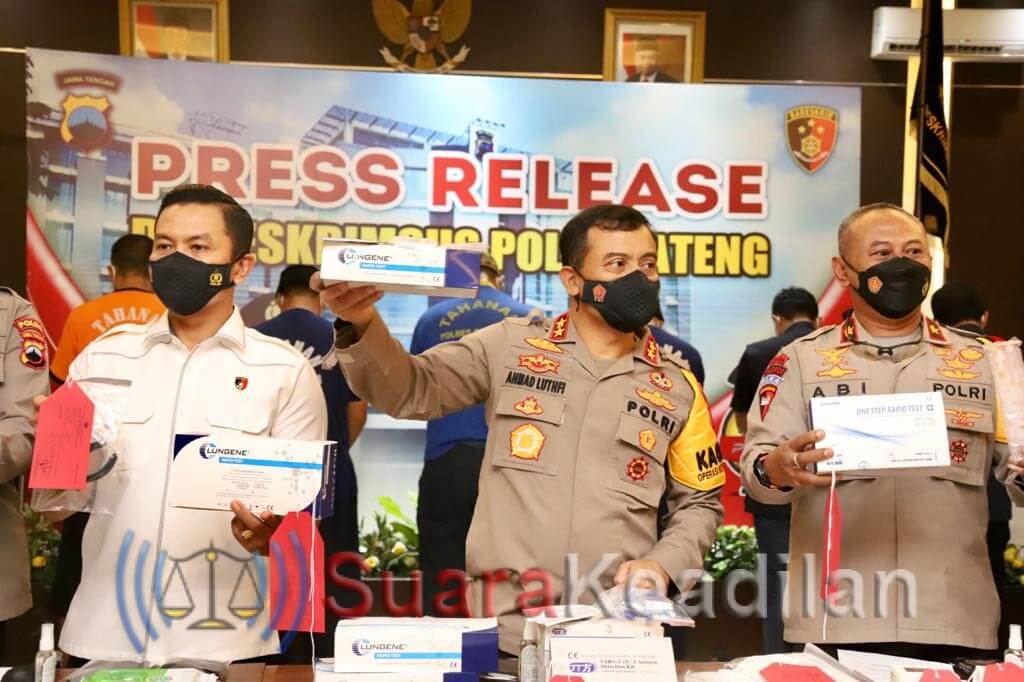 Ditreskrimsus Polda Jateng Bongkar Peredaran Alat Rapid Antigen Tanpa Ijin Edar