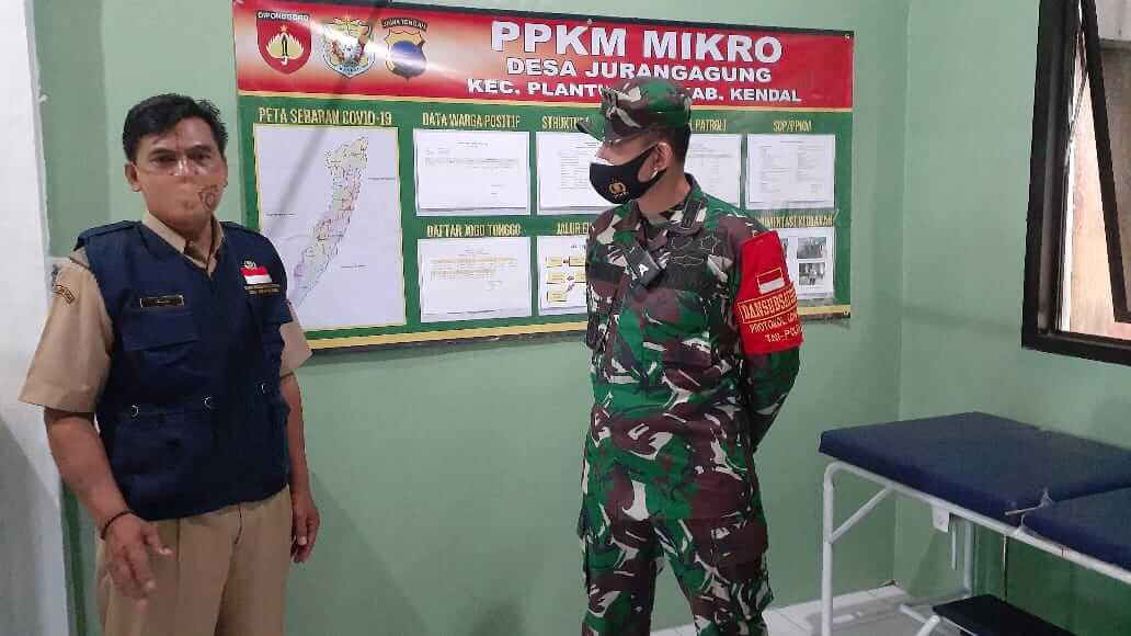 Dandim Tinjau Posko PPKM Mikro, Penularan Covid-19 Dinilai Berkurang
