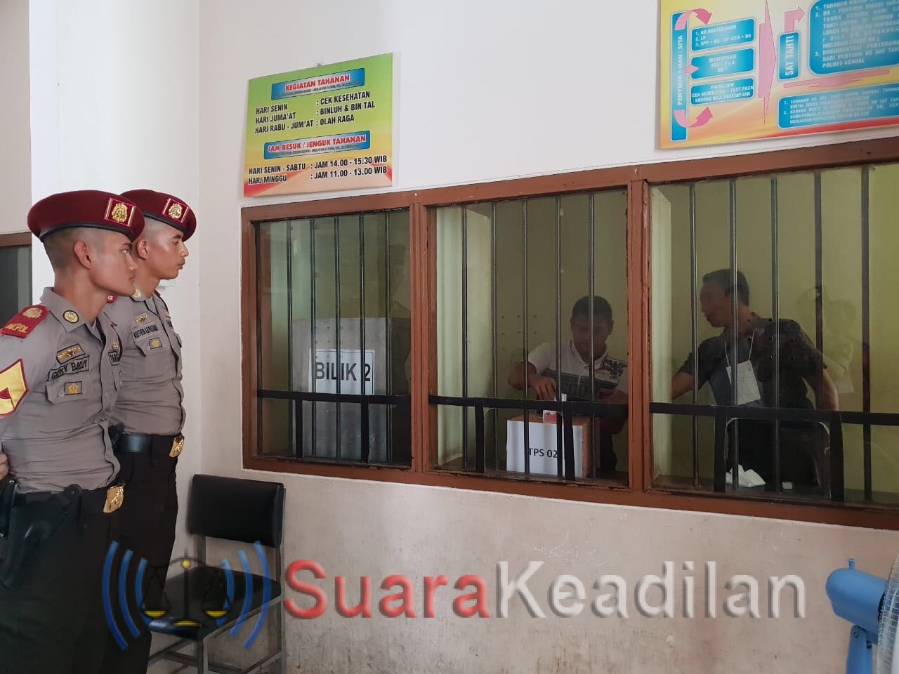 15 Pemilih Nyoblos Dibalik Jeruji Besi Polres Kendal