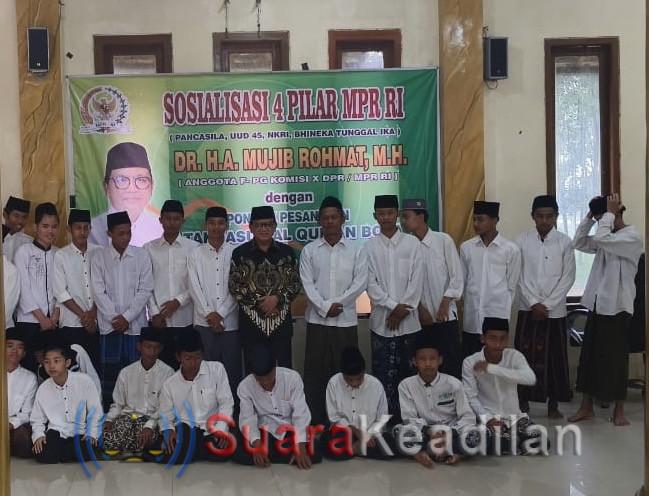 Santri PP Takhassus Boja Diberikan Sosialisasi Empat Pilar
