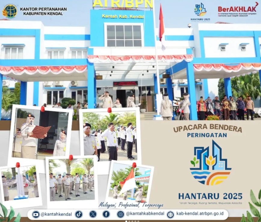 Upacara Bendera Peringatan HANTARU 2025 di Kantor Pertanahan Kabupaten Kendal