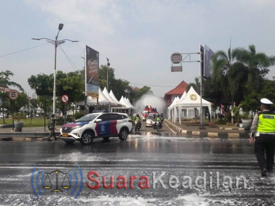 Cegah Corona, Pantura Dan Ruang Publik Disemprot Disinfektan