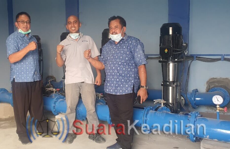 Perumda Air Minum Tirto Panguripan Uji Coba Recervoar Donosari