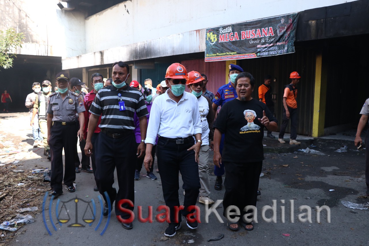 Pasca Terbakar, Walikota Sambangi Pedagang Pasar Banjar Sari