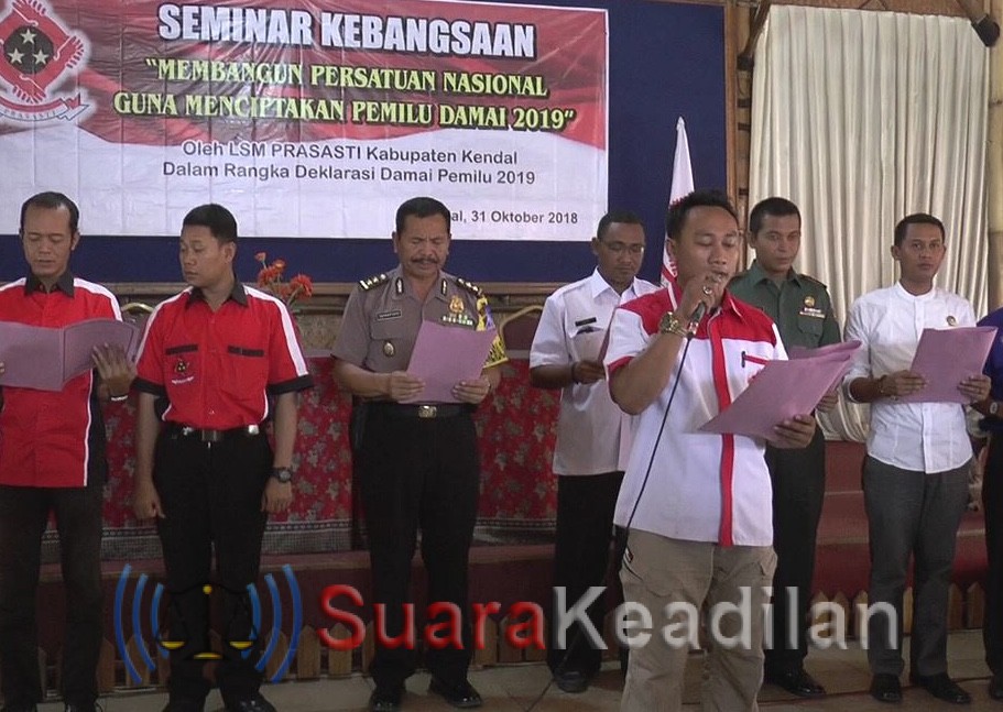 LSM – Penyelenggara Pemilu Kendal Deklarasi Pemilu Damai