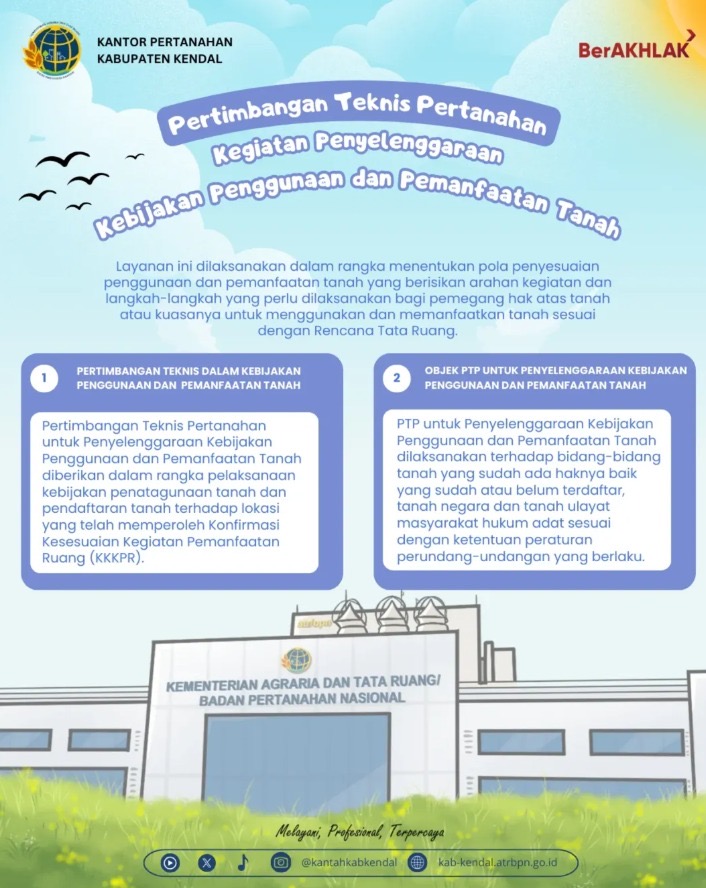 Pertimbangan Teknis Pertanahan, Kegiatan Penyelenggaraan Kebijakan Penggunaan dan Pemanfaatan Tanah