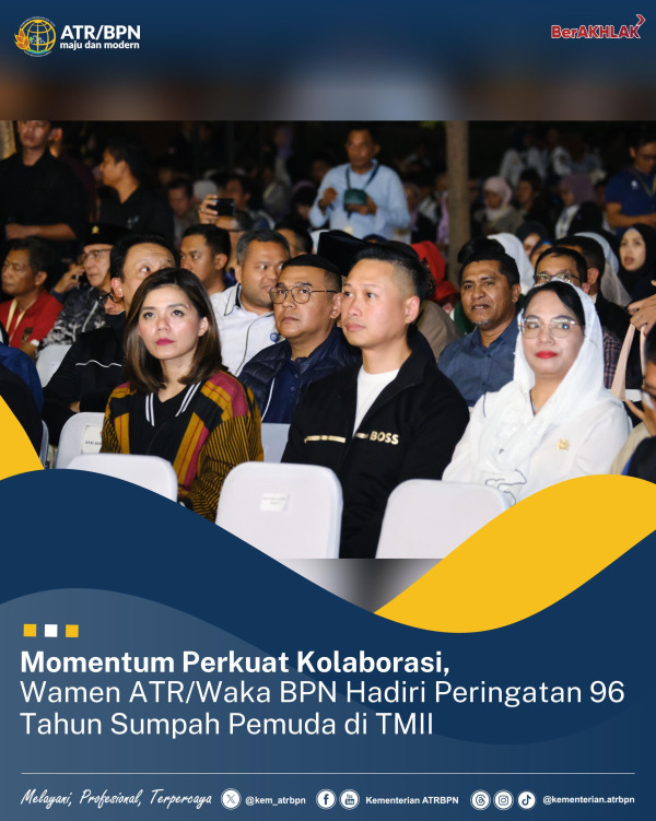 Momentum Perkuat Kolaborasi, Wamen ATR/Waka BPN Hadiri Peringatan 96 Tahun Sumpah Pemuda di TMII