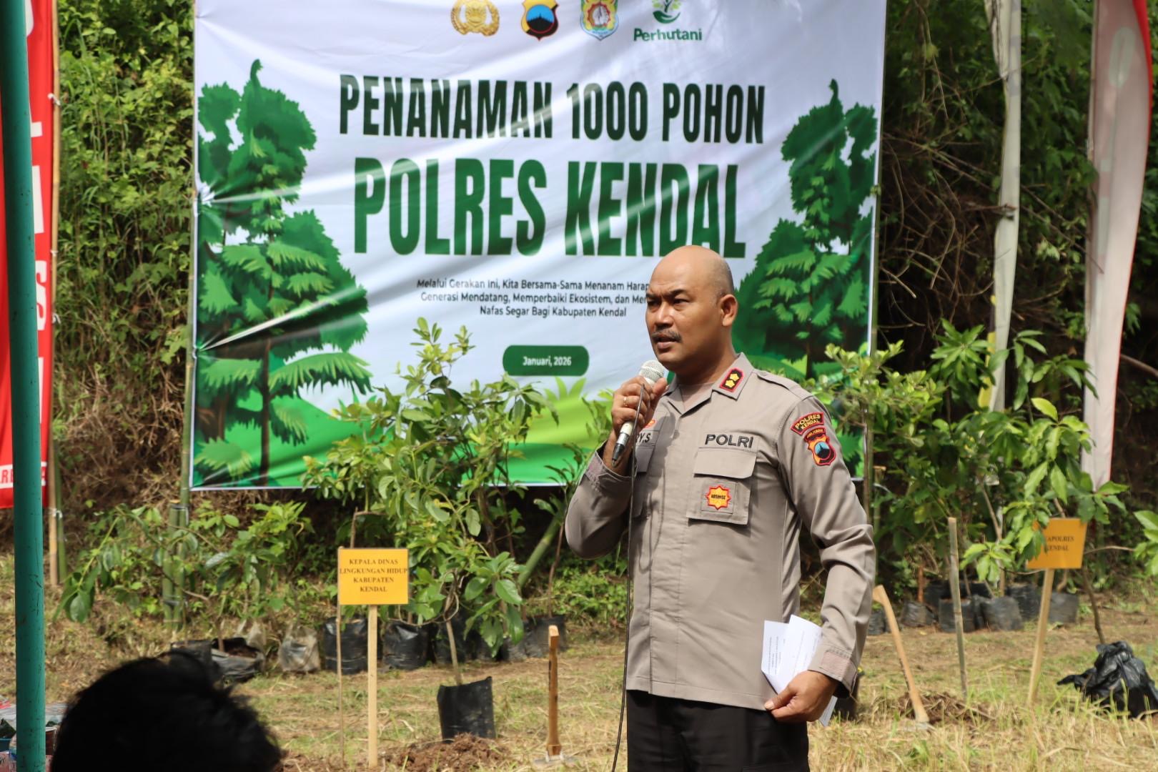 Antisipasi Bencana Ekologi, Polres Kendal Tanam 1.000 Pohon Di Kedung Pengilon