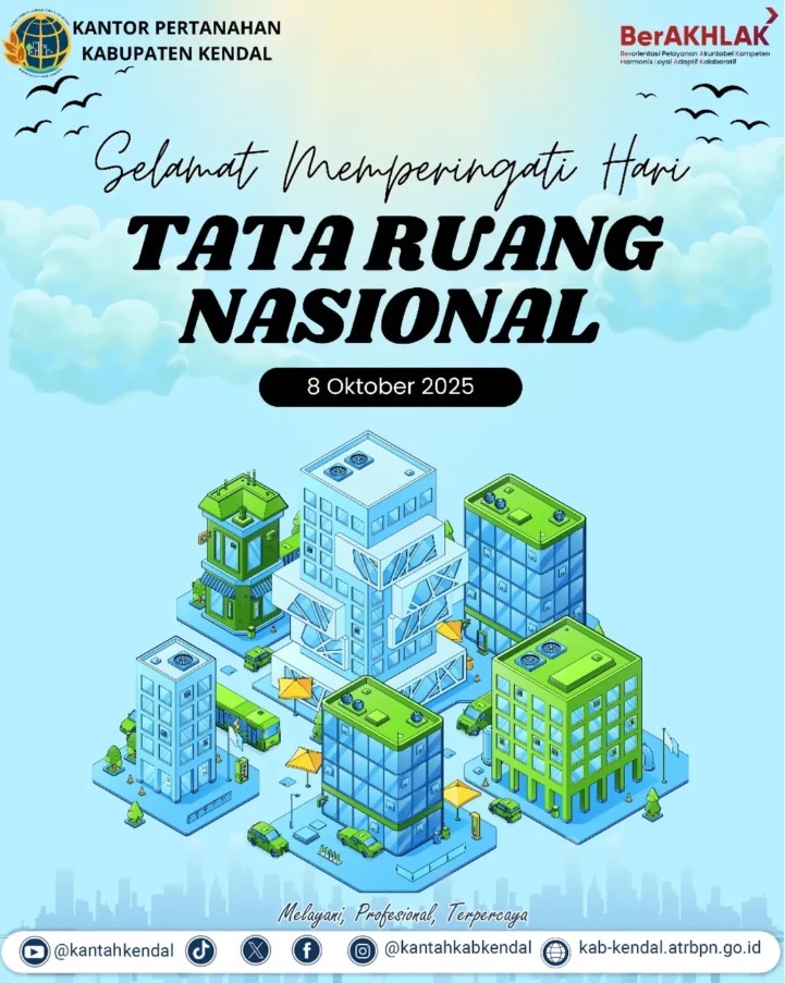 Selamat Memperingati Hari Tata Ruang Nasional