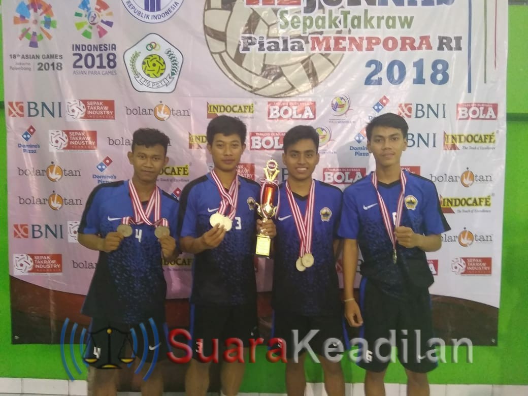 Empat Ateltet Takraw Jungsemi Raih Medali Perak Piala Menpora Cup I