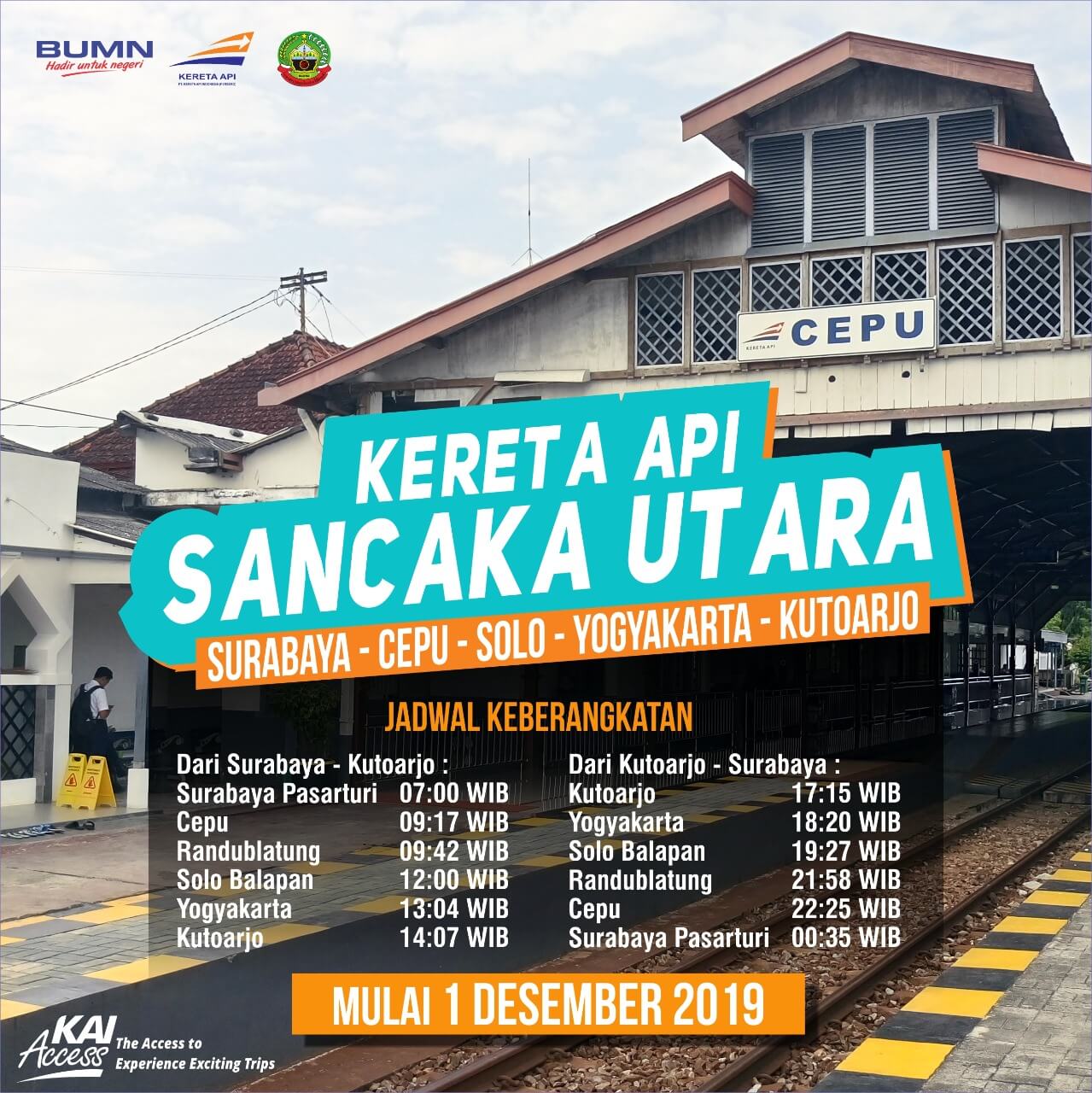PT KAI Lounching Layanan Kereta Api Sancaka Utara dan Dharmawangsa