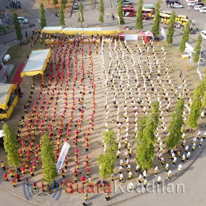 Ratusan Guru TK Bersertifikasi Gelar Senam Bersama Dan Pameran UMKM