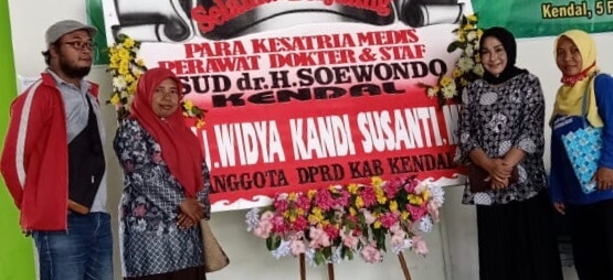 Dukung Dan Suport Tenaga Medis, dr Widya Kandi Susanti MM Kirim Karangan Bunga ke RSUD dr H Soewondo