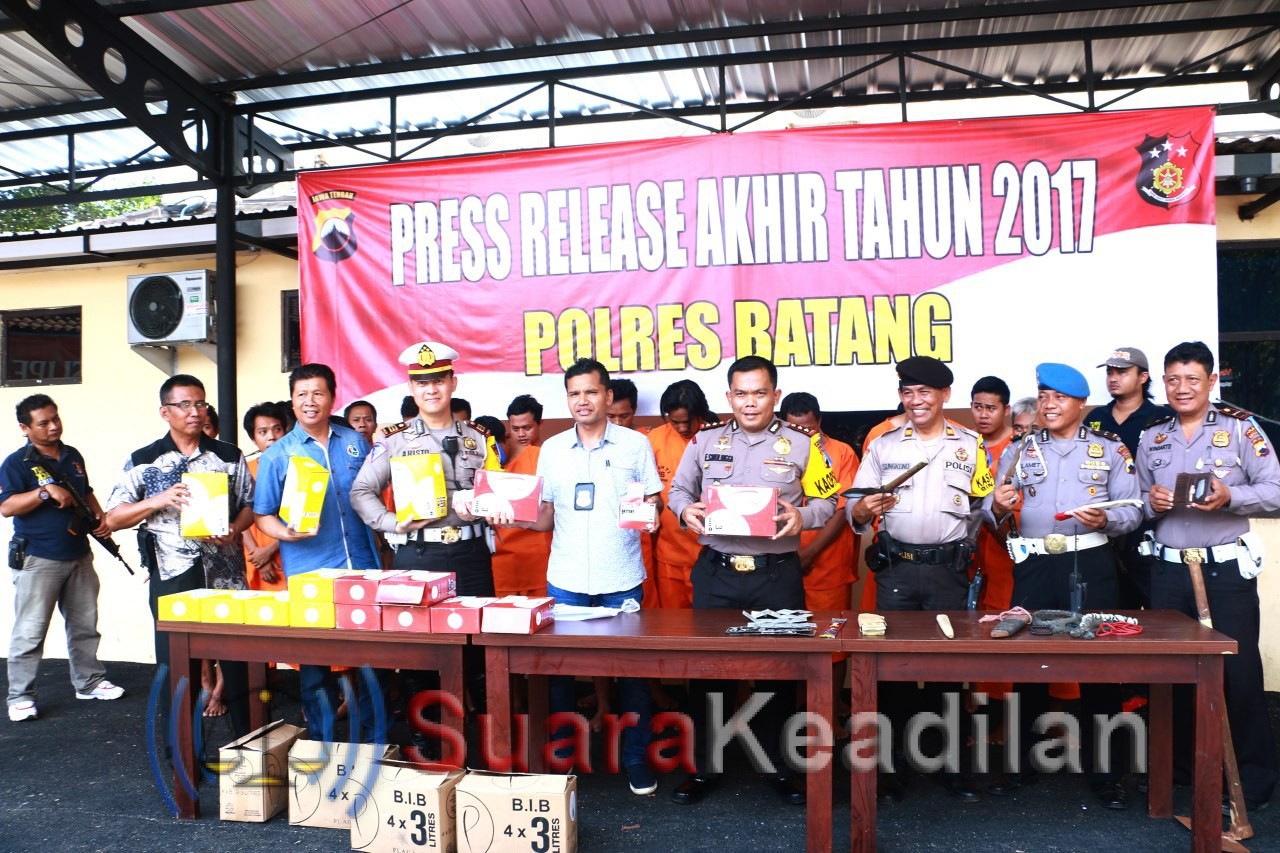Tingkat Kejahatan Polres Batang Turun 23% Dari Tahun Lalu