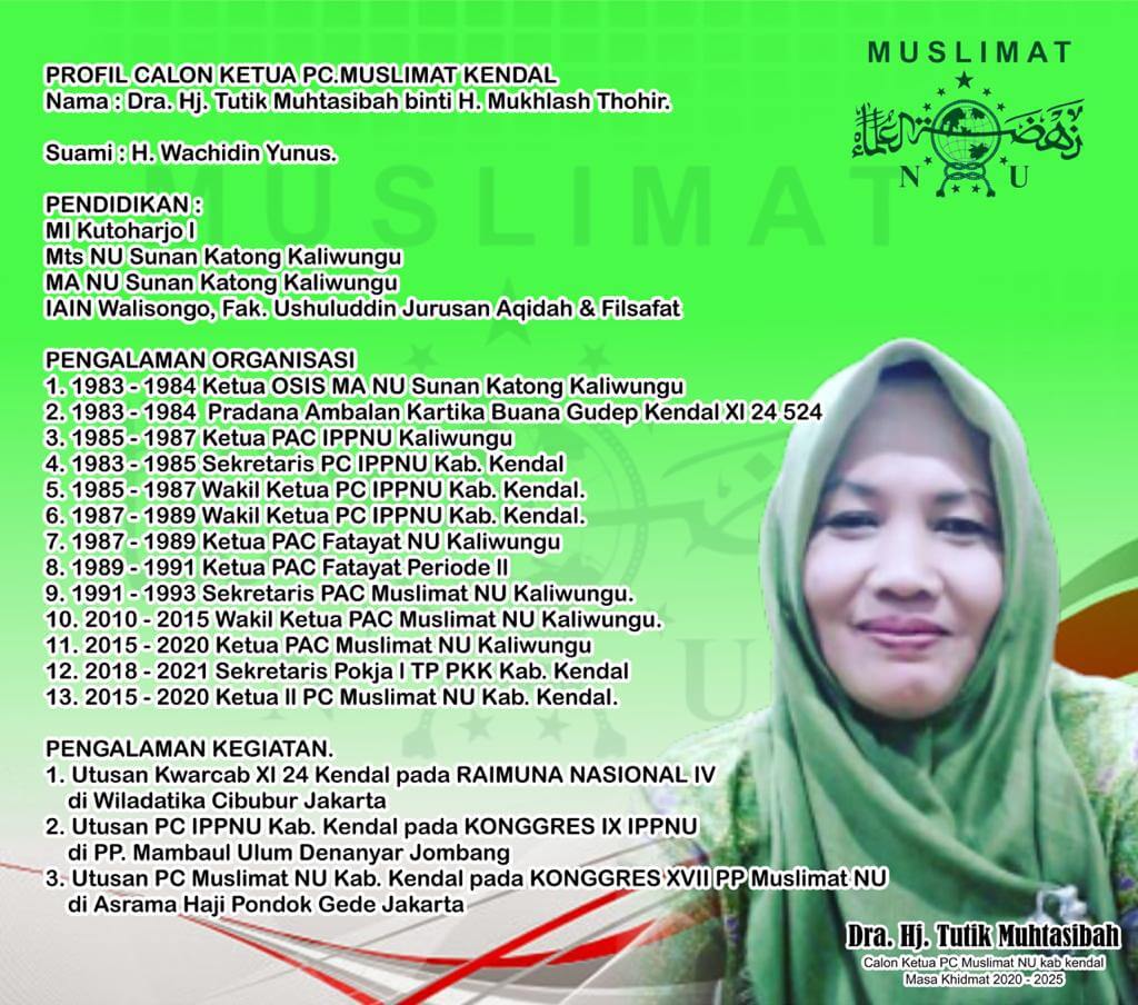 Dra Hj Tutik Muhtasibah Siap Maju Jadi Ketua Muslimat NU Kendal