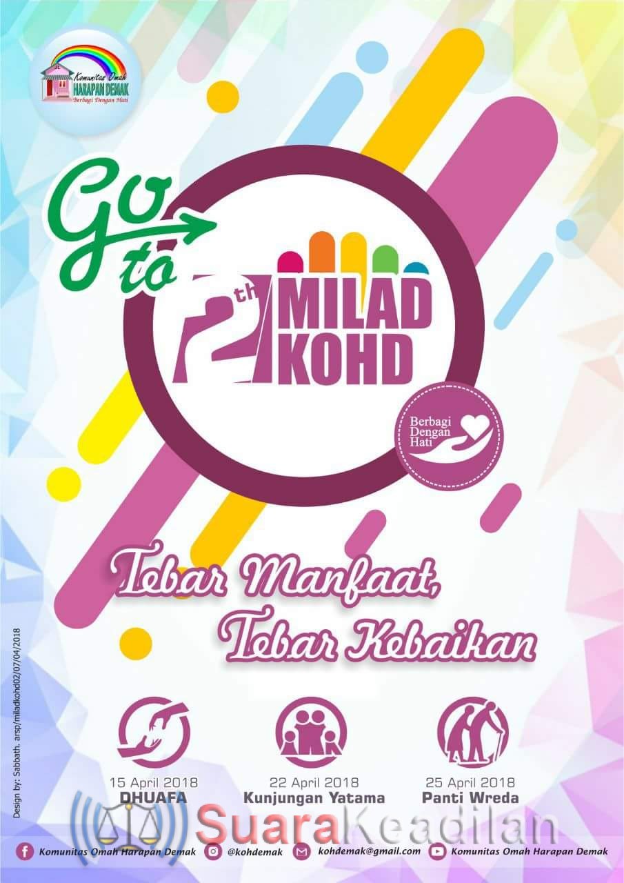 KOHD Milad : Dua Tahun KOHD Berbagi untuk sesama
