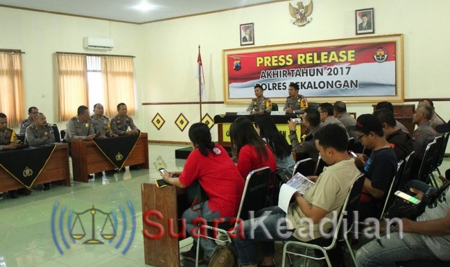 Polres Pekalongan Gelar Press Release Akhir Tahun 2017