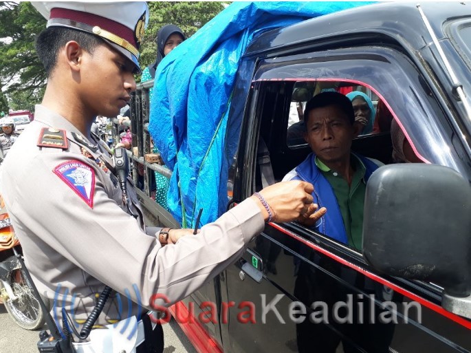 Dalam Hitungan Menit, Sat Lantas Polres Pekalongan Tilang 111 Pelanggar Lalu Lintas