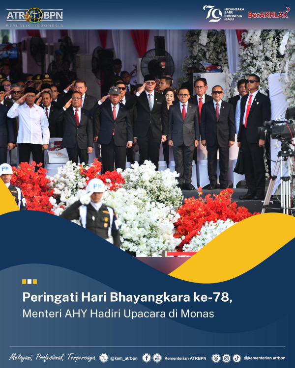 Peringati Hari Bhayangkara ke-78, Menteri AHY Hadiri Upacara di Monas
