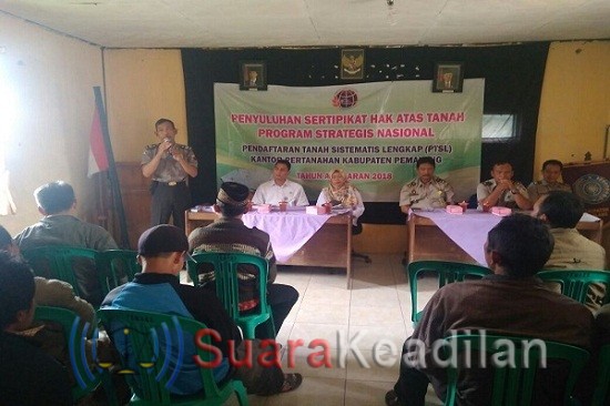 Kanit Binmas Pulosari Hadiri Penyuluhan Prona Dari BPN Pemalang